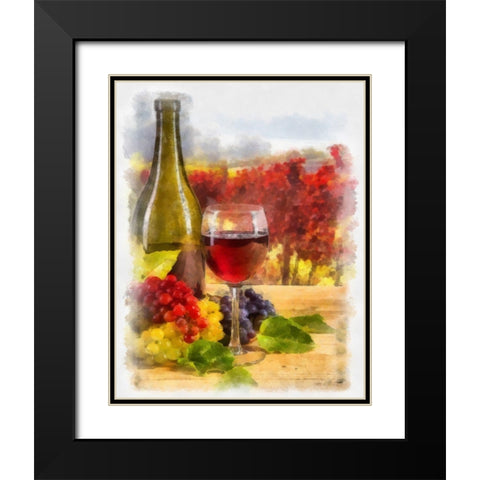 Wine II Black Modern Wood Framed Art Print with Double Matting by Greene, Taylor