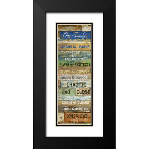 Our Family Cools Black Modern Wood Framed Art Print with Double Matting by Greene, Taylor