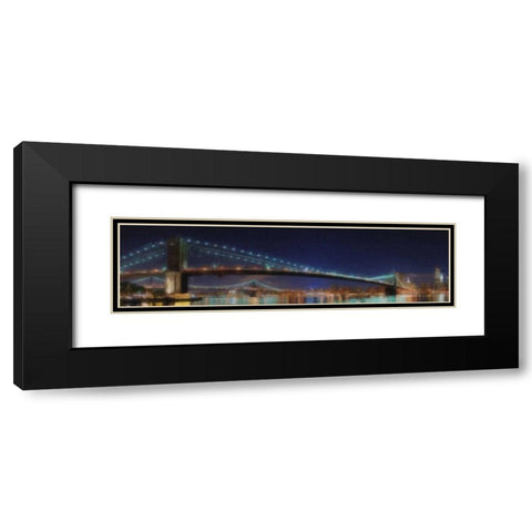 York Nights Black Modern Wood Framed Art Print with Double Matting by Greene, Taylor