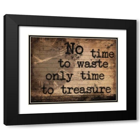 Waste Black Modern Wood Framed Art Print with Double Matting by Greene, Taylor