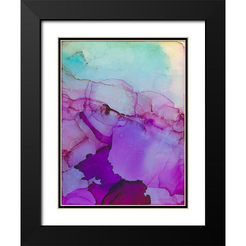Aurora Black Modern Wood Framed Art Print with Double Matting by Troisi, Jonny
