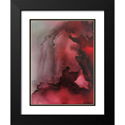 Wolf Moon Black Modern Wood Framed Art Print with Double Matting by Troisi, Jonny