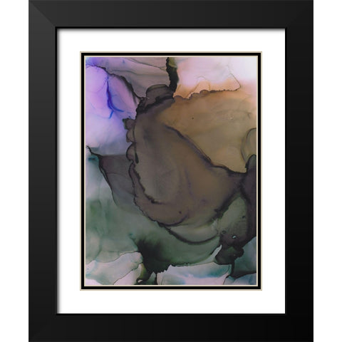 Energetic Expolsion Black Modern Wood Framed Art Print with Double Matting by Triosi, Johnny