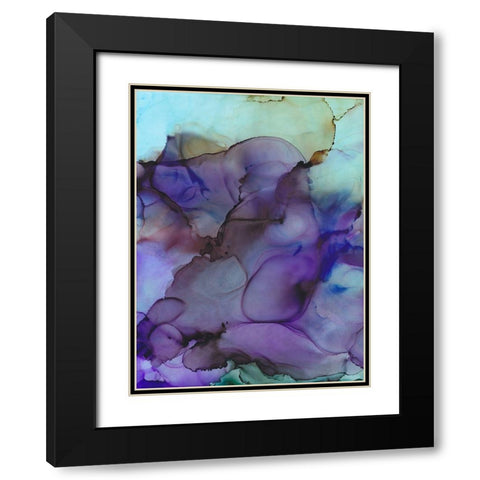 Colorful Evolution Black Modern Wood Framed Art Print with Double Matting by Troisi, Jonny