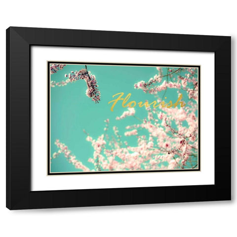 Flourish Apple Sky Black Modern Wood Framed Art Print with Double Matting by Telik, Tracey