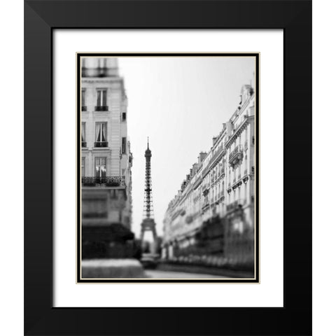 Dawn Paris Black Modern Wood Framed Art Print with Double Matting by Telik, Tracey