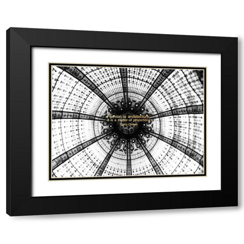 Fashion Architecture Black Modern Wood Framed Art Print with Double Matting by Telik, Tracey