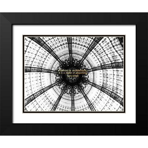 Fashion Architecture Black Modern Wood Framed Art Print with Double Matting by Telik, Tracey