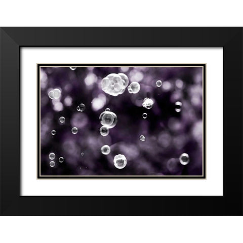 Bubbly Black Modern Wood Framed Art Print with Double Matting by Telik, Tracey