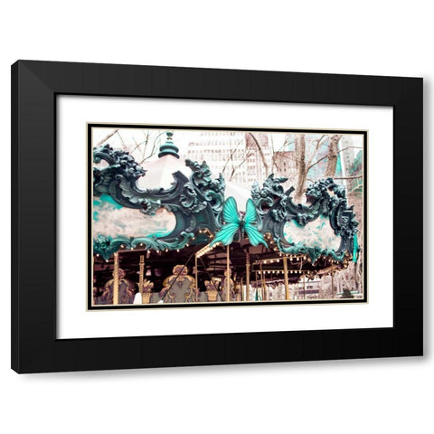 Majestic Carousel Black Modern Wood Framed Art Print with Double Matting by Telik, Tracey