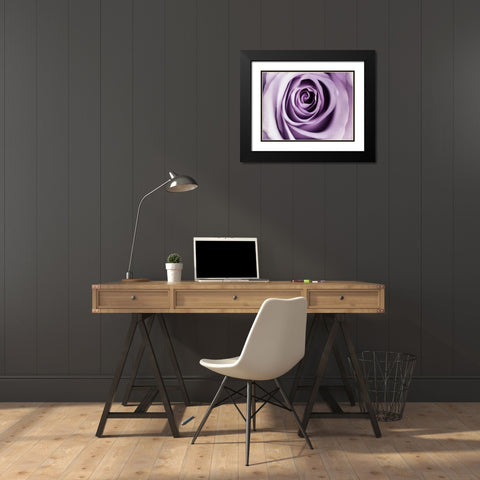 Lavender Bloom Black Modern Wood Framed Art Print with Double Matting by Telik, Tracey