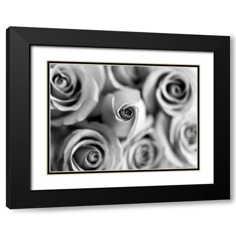 Monotone Bouquet Black Modern Wood Framed Art Print with Double Matting by Telik, Tracey