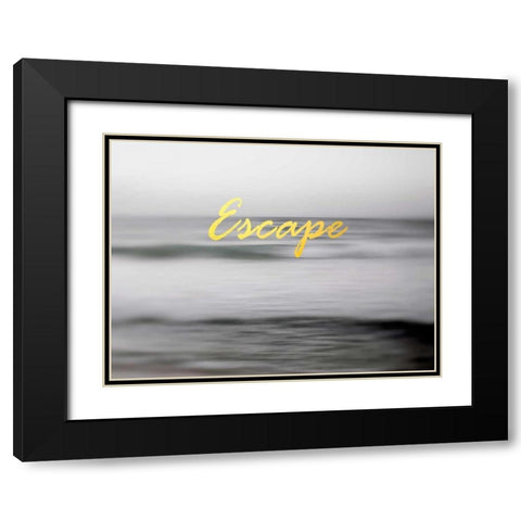 Beach Escape Black Modern Wood Framed Art Print with Double Matting by Telik, Tracey