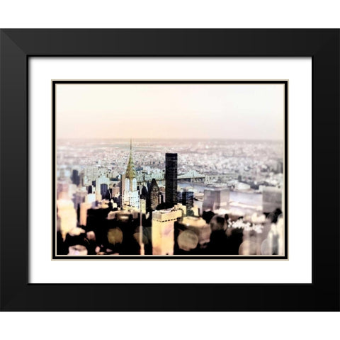 Pastel Skyline Black Modern Wood Framed Art Print with Double Matting by Telik, Tracey