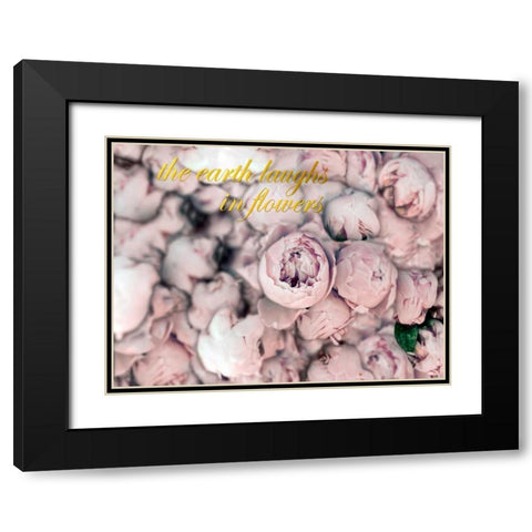 Laugh Flowers Black Modern Wood Framed Art Print with Double Matting by Telik, Tracey