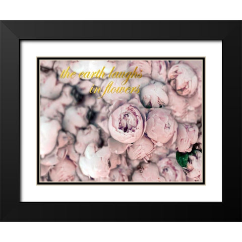 Laugh Flowers Black Modern Wood Framed Art Print with Double Matting by Telik, Tracey