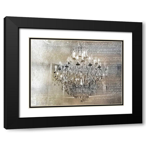 Silver Gold Chandelier Black Modern Wood Framed Art Print with Double Matting by Telik, Tracey