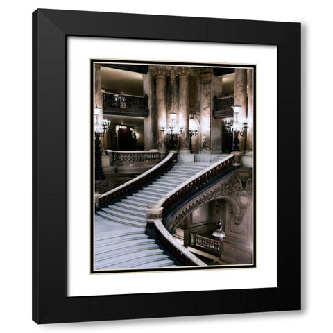 Grand Stairs Black Modern Wood Framed Art Print with Double Matting by Telik, Tracey