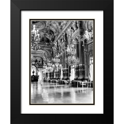 Palais Garnier Black Modern Wood Framed Art Print with Double Matting by Telik, Tracey