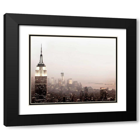 Pale Manhattan Black Modern Wood Framed Art Print with Double Matting by Telik, Tracey