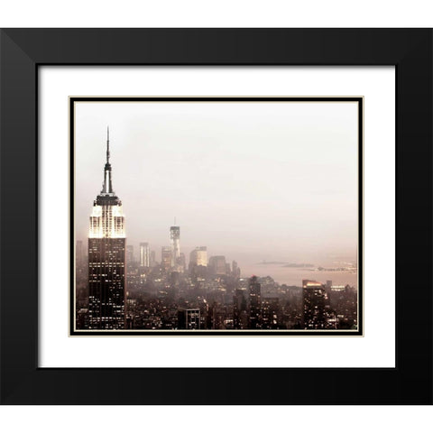Pale Manhattan Black Modern Wood Framed Art Print with Double Matting by Telik, Tracey