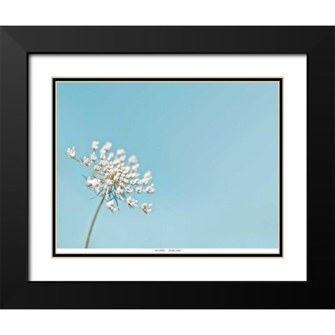 Lace 1 Blue Black Modern Wood Framed Art Print with Double Matting by Telik, Tracey