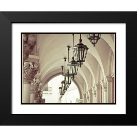 Venice 33 Black Modern Wood Framed Art Print with Double Matting by Telik, Tracey
