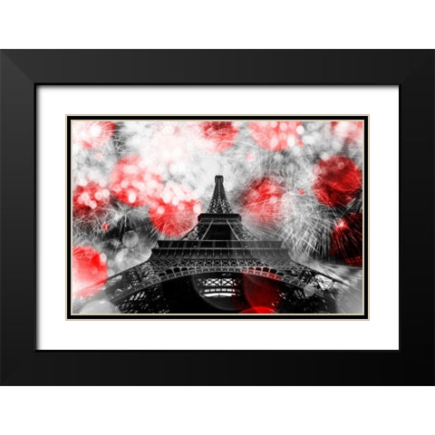 Underneath The Eifflel 2 Black Modern Wood Framed Art Print with Double Matting by Telik, Tracey