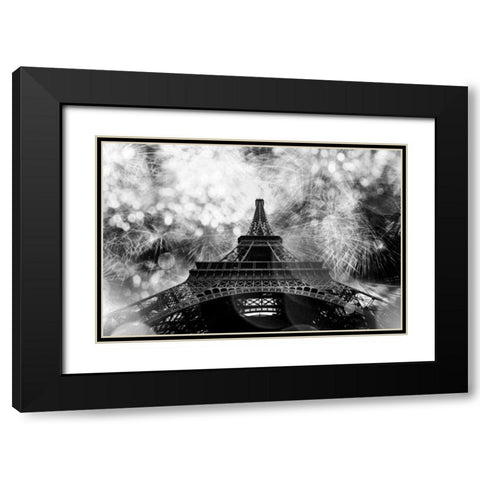 Underneath The Eifflel 1 Black Modern Wood Framed Art Print with Double Matting by Telik, Tracey