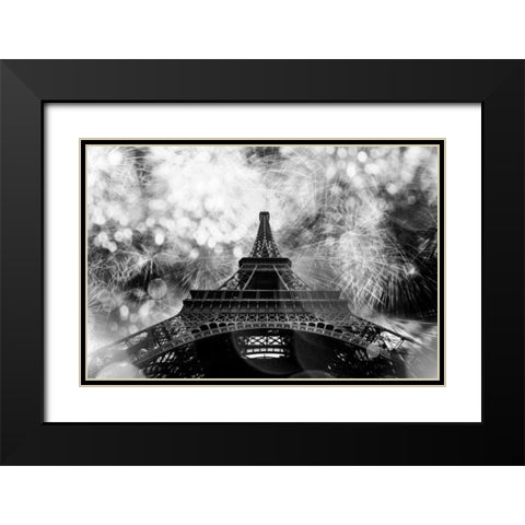 Underneath The Eifflel 1 Black Modern Wood Framed Art Print with Double Matting by Telik, Tracey