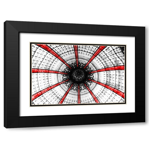 Crimson Lafayette Black Modern Wood Framed Art Print with Double Matting by Telik, Tracey