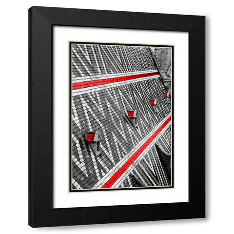 Blush Stephonson Black Modern Wood Framed Art Print with Double Matting by Telik, Tracey