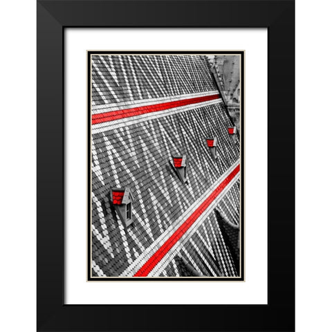 Blush Stephonson Black Modern Wood Framed Art Print with Double Matting by Telik, Tracey