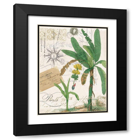 Palm Rectangle 2 Black Modern Wood Framed Art Print with Double Matting by Jordan, Elizabeth