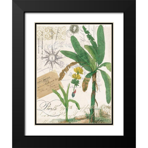 Palm Rectangle 2 Black Modern Wood Framed Art Print with Double Matting by Jordan, Elizabeth