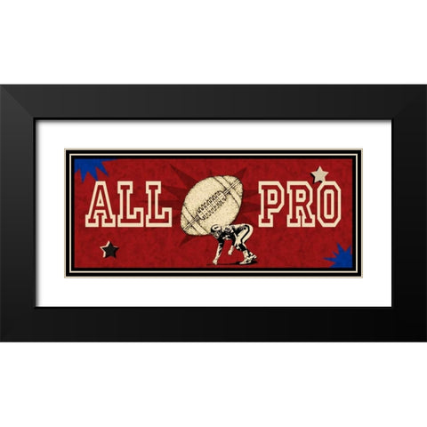 Pro Baller Black Modern Wood Framed Art Print with Double Matting by Pazan, Tony