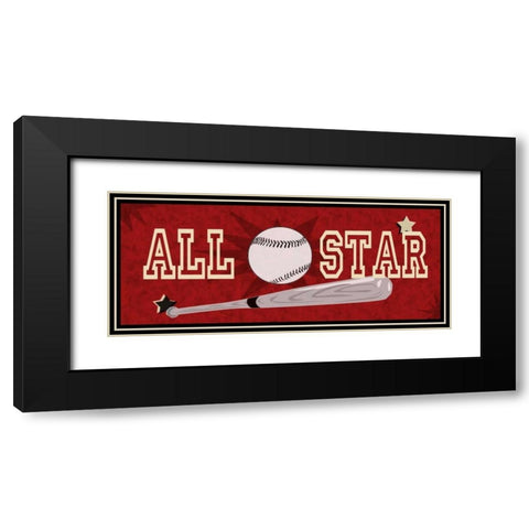 All Star Black Modern Wood Framed Art Print with Double Matting by Pazan, Tony