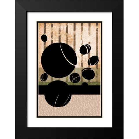 9 Ball Black Modern Wood Framed Art Print with Double Matting by Pazan, Tony