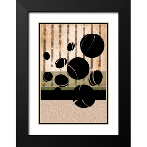 Ball On The Loose Black Modern Wood Framed Art Print with Double Matting by Pazan, Tony