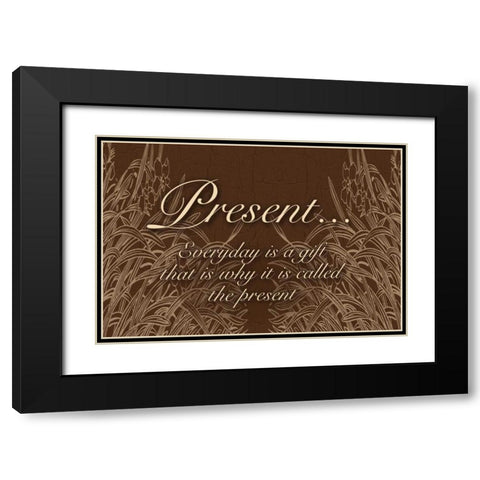 The Gift Black Modern Wood Framed Art Print with Double Matting by Pazan, Tony