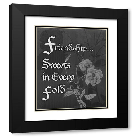 Friendship Black Modern Wood Framed Art Print with Double Matting by Pazan, Tony