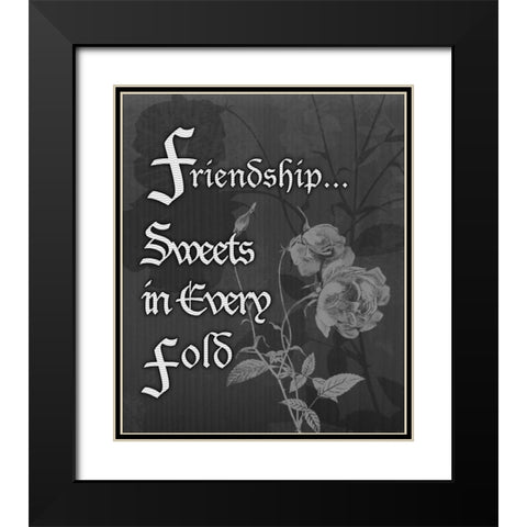 Friendship Black Modern Wood Framed Art Print with Double Matting by Pazan, Tony