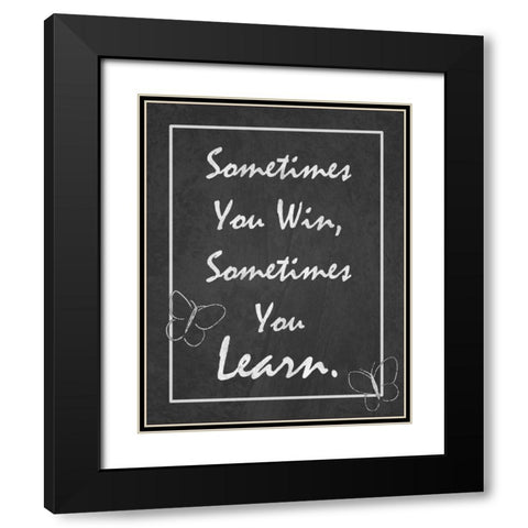 You Learn Black Modern Wood Framed Art Print with Double Matting by Pazan, Tony