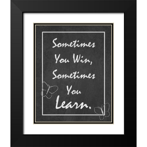 You Learn Black Modern Wood Framed Art Print with Double Matting by Pazan, Tony