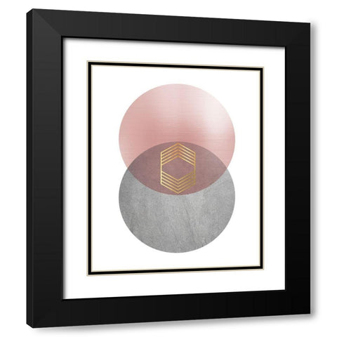 Deco Geo 2 Black Modern Wood Framed Art Print with Double Matting by Urban Epiphany