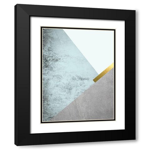 Turquoise Mountains 1 Black Modern Wood Framed Art Print with Double Matting by Urban Epiphany