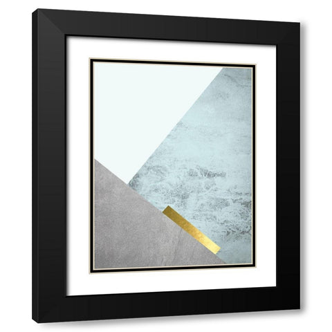 Turquoise Mountains 3 Black Modern Wood Framed Art Print with Double Matting by Urban Epiphany