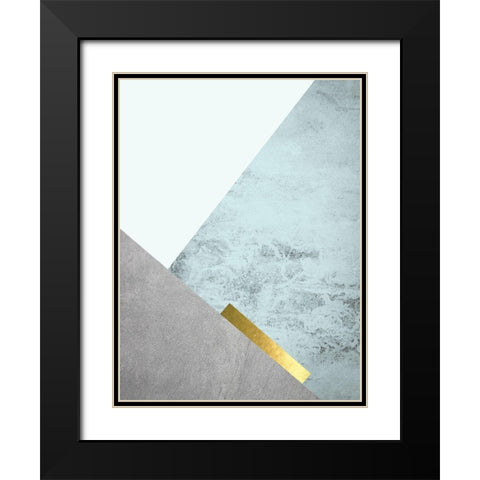 Turquoise Mountains 3 Black Modern Wood Framed Art Print with Double Matting by Urban Epiphany