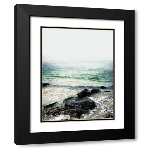 Coastline 2 Black Modern Wood Framed Art Print with Double Matting by Urban Epiphany