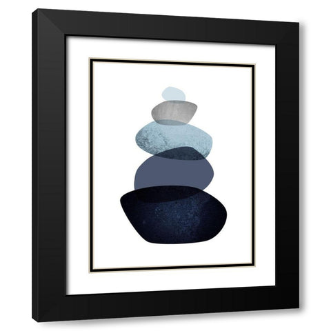 Balance Black Modern Wood Framed Art Print with Double Matting by Urban Epiphany